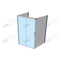 Комплект раздвижной системы для душевой кабины "стекло/стекло". 60.6000.90 VV - изображение 1 | Megla