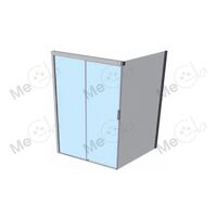 Комплект раздвижной системы для душевой кабины "стекло/стена". 60.6000.90 VМ - изображение 1 | Megla