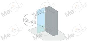 Стеклодержатель точечный стекло-стена под зенковку HDL-803A/82 - изображение 3 | Megla