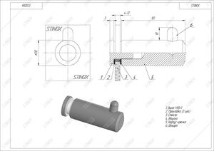 Полотенцедержатель для стекла KR20.3-201 - изображение 3 | Stinox