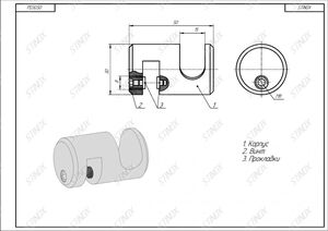 Полотенцедержатель для стекла PD30.50-304 - изображение 3 | Stinox