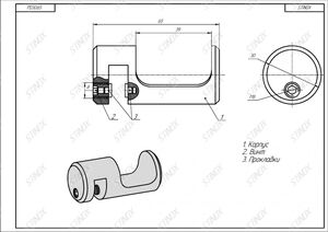 Полотенцедержатель для стекла PD30.65-304 - изображение 3 | Stinox