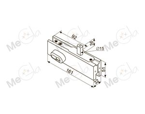 Угловой замок ключ-ключ (отв часть 100-4 в комплекте) HDL-150R - изображение 2 | Megla