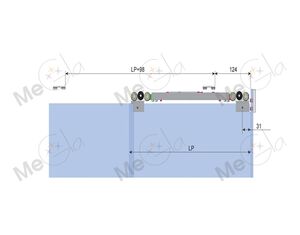 Комплект раздвижной системы для душевой кабины "стекло/стена". 60.6000.90 VМ - изображение 2 | Megla
