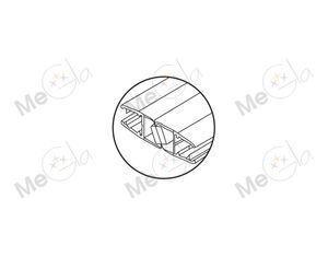 ПВХ-профиль магнитный стекло-стекло HDL-209W/10/2200 - изображение 1 | Megla