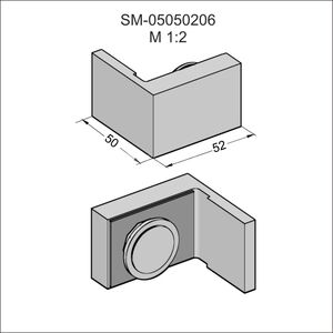 Коннектор душевой стекло-стена 90гр. SM-05050206 - изображение 16 | Steklomet.store