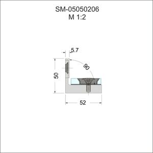 Коннектор душевой стекло-стена 90гр. SM-05050206 - изображение 17 | Steklomet.store