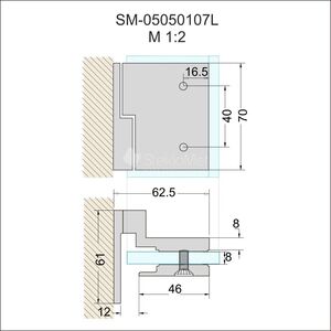 Петля для душевой двери стекло-стена 90гр. L (левая) SM-05050107L - изображение 17 | Steklomet.store