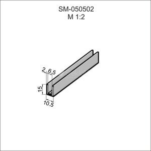 Профиль U-образный для душевых 10.5х15мм 3000мм SM-05050502 - изображение 6 | Steklomet.store